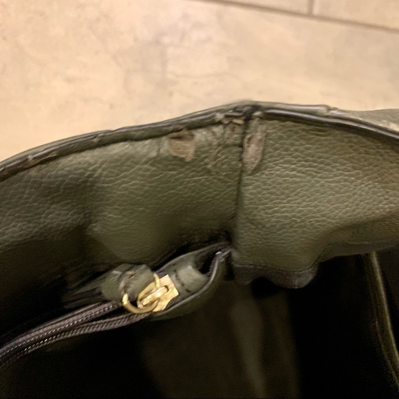 Etienne Aigner Forest Green Work Tote Crossbody - Picture 9 of 10